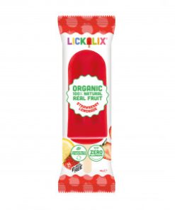 Lickalix Organic Strawberry and Lemonade Ice Lolly