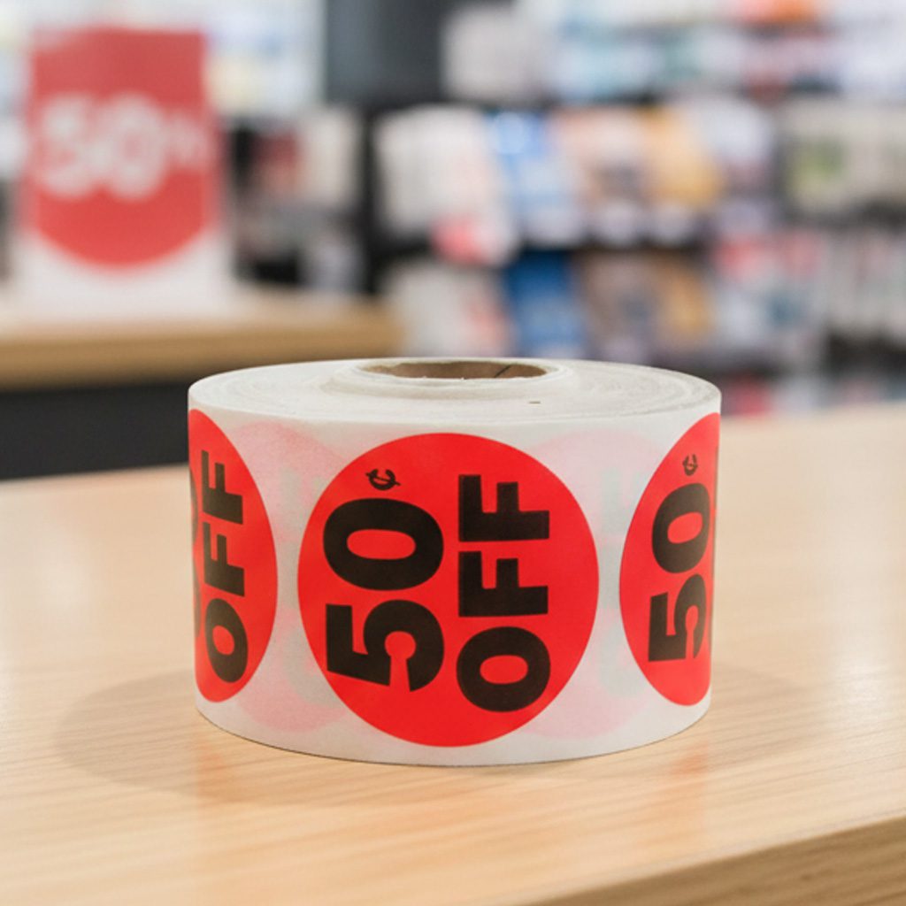 50 Cents OFF Label Stickers – 500/roll - Image 2