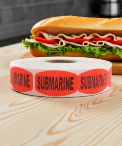 Submarine Deli Label Stickers – 1000/roll