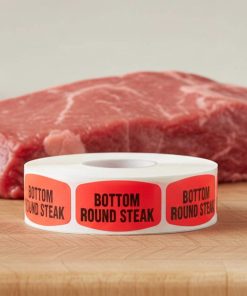 Bottom Round Steak Label Butcher Sticker – 1000/roll