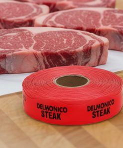 Alternative view of Delmonico Steak Label Butcher Sticker – 1000/roll