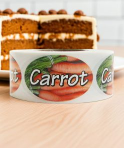Alternative view of Carrot Cake Label Bakery Flavor Stickers – 500/roll
