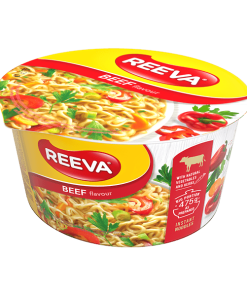 Reeva – Instant Noodles with Beef Flavour in Cup 75g