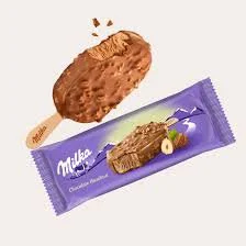 Alternative view of Milka chocolate hazelnut ice cream