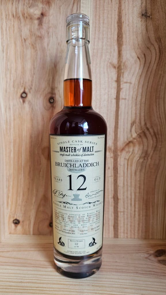 Bruichladdich 2002 First Fill Sherry Cask 12 Year Old Master of Malt Release 62.3% ABV – Private Sale