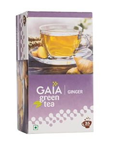 Alternative view of Gaia Green Tea+Ginger 25 Tea Bags Each