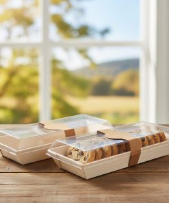 Rectangular Samurai Wooden Serving Take Out Tray – 14oz 8.4 x 3.3 x 1.1in – 100/case