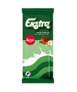 Alternative view of Laima EKSTRA milk chocolate with Hazelnuts 90g