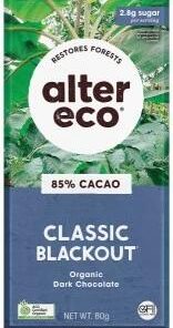 Alternative view of Alter Eco Chocolate Organic Dark Classic Blackout 12x80g